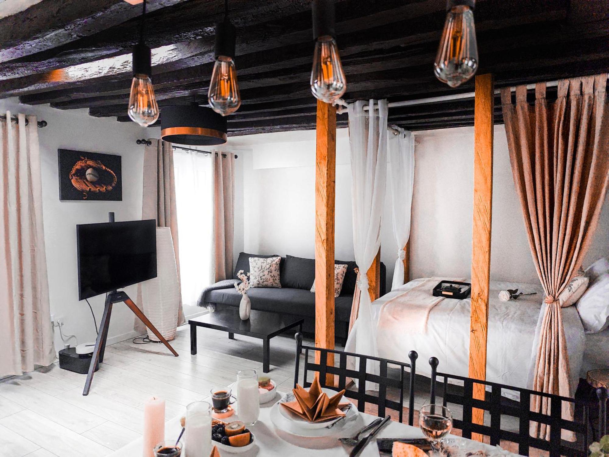 Rustic Charm&dreamhome 40m2 In The Heart Of Paris, Near Pompidou And Notre-dame, Subway 4,8,9 Honeymoon Favourite Appartement *