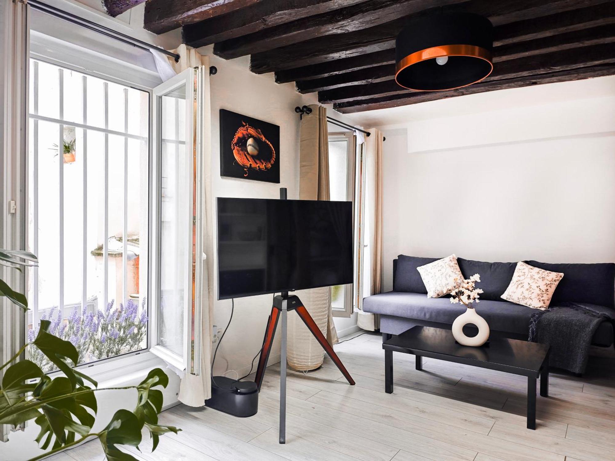 Rustic Charm&dreamhome 40m2 In The Heart Of Paris, Near Pompidou And Notre-dame, Subway 4,8,9 Honeymoon Favourite *